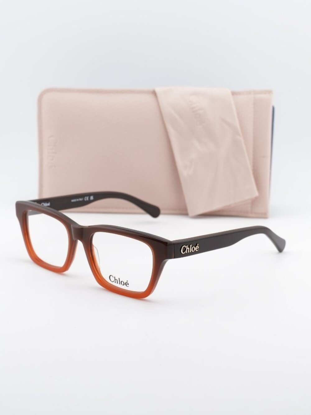 Chloe CH0242O 008 Square Eyeglasses 53mm - Brown